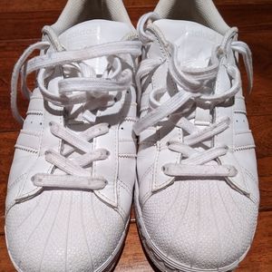 Adidas Superstars all white